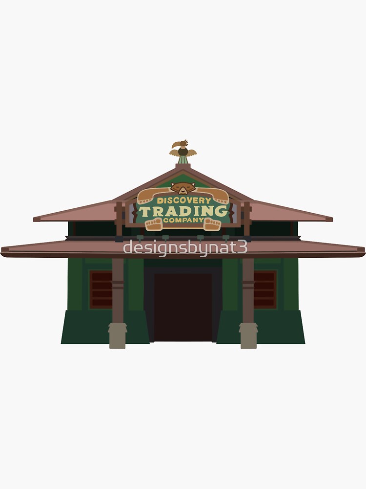 "Animal Kingdom Discovery Trading Company Building" Sticker for Sale by