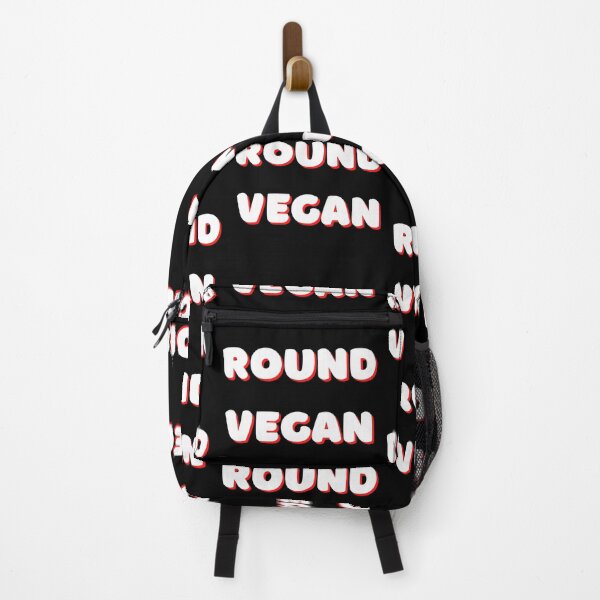 Item preview, Round Vegan Cute Curvy Vegan Pride designed and sold by WhimsicaliTee.
