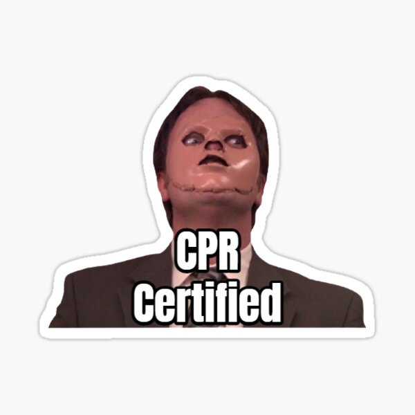 CPR Certified Dwight Sticker