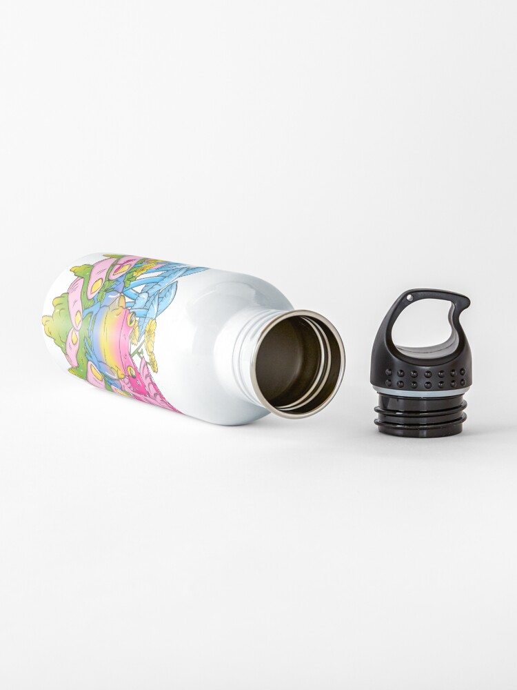 Alternate view of Pansexual Frog Fungi Handful Water Bottle