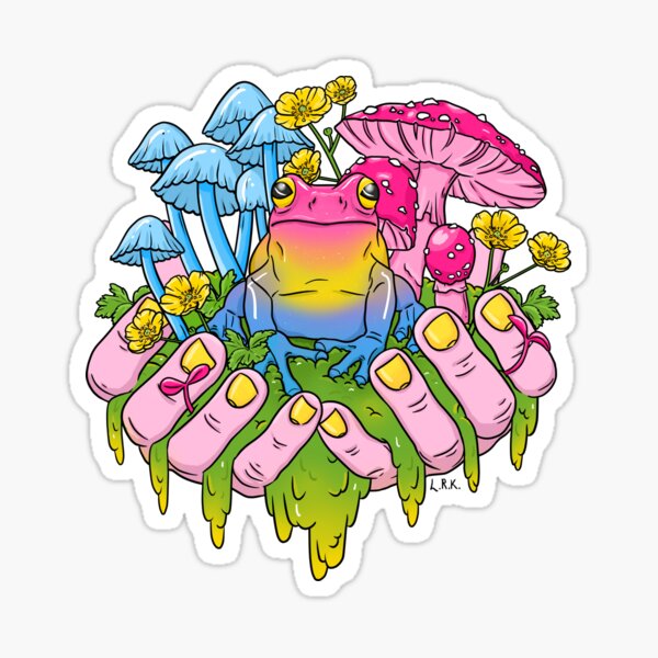 Item preview, Pansexual Frog Fungi Handful designed and sold by Lydia Knight.