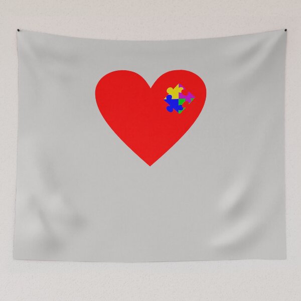 Item preview, Autism Awareness Heart Valentines Day Puzzle Piece  designed and sold by GINIART.