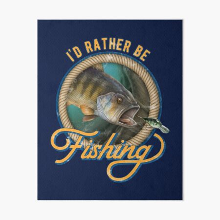 Largemouth Bass Vintage Look Fishing Gift Art Board Print for