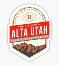 ALTA UTAH MOUNTAINS SKIING SKI LOGO Sticker