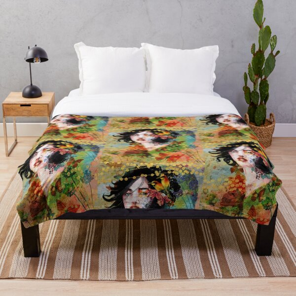 The sunrise song of the early birds Throw Blanket