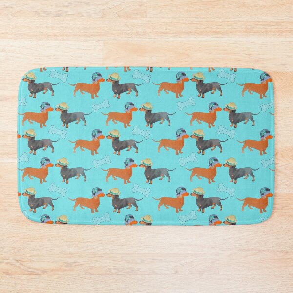 Item preview, dachshund lover turquoise pattern designed and sold by TraceyHayesArt.