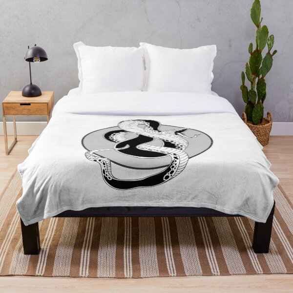Item preview, diseño de tatuaje inspirado en una serpiente en blanco y negro designed and sold by lowroller.