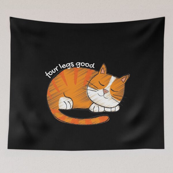 Item preview, four legs good cat ,4 legs quotes , four legs lovers , pets lovers , pets quotes , cats quotes , cats lovers  , funny quotes about pets designed and sold by artisserv.
