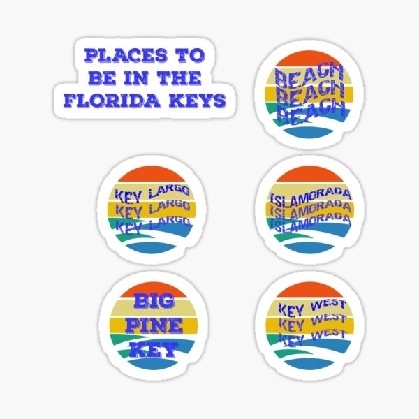 Item preview, Places To Be In The Florida Keys - Beach - Key Largo - Islamorada - Big Pine Key - Key West designed and sold by KeysTreasures.