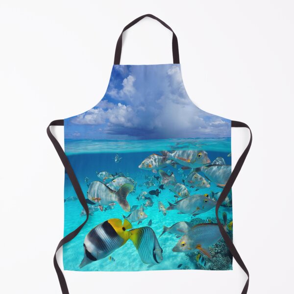 Item preview, Cloud with tropical fish seascape over under water designed and sold by Seaphotoart.