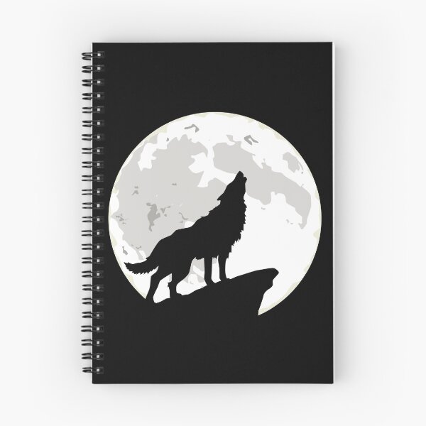 Item preview, Black Wolf Silhouette On A Cliff In front of Full Moon designed and sold by aMortalArtist.