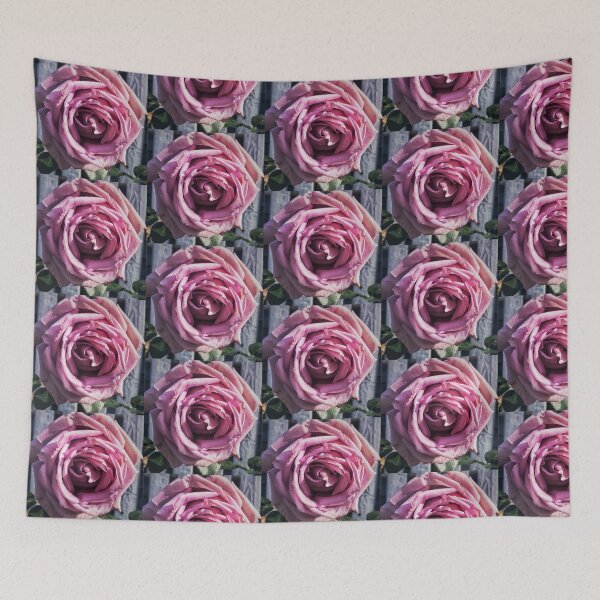 Item preview, Pink Rose with white fence backgroung designed and sold by pieces2treasure.