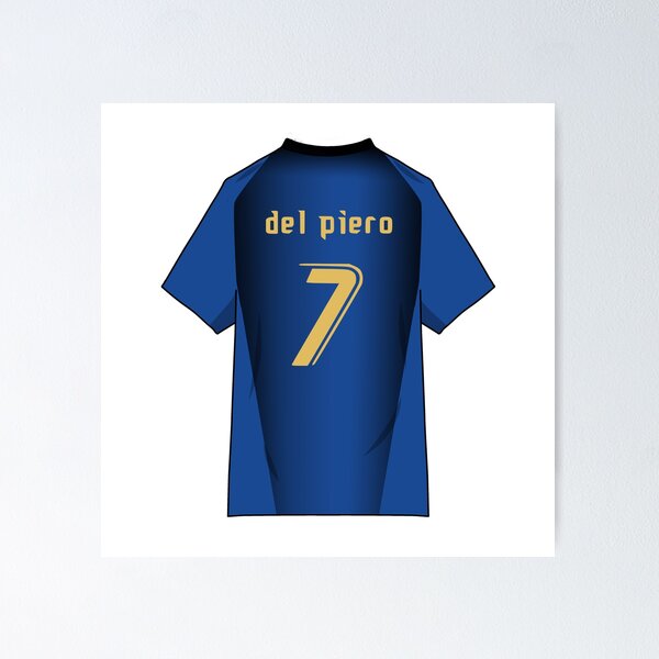 Tableau Toile Football Del Piero - 30 X 45 Cm - Décoration Murale Multicolore
