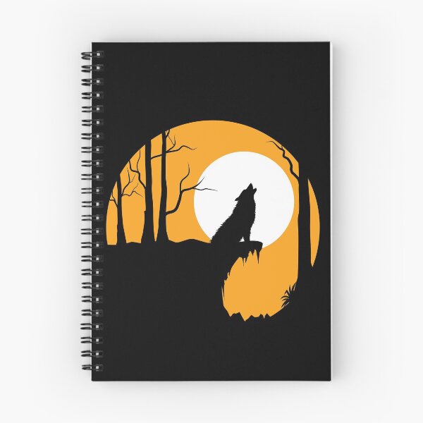 Item preview, Black Wolf Silhouette On A Cliff In front of Full Moon designed and sold by aMortalArtist.