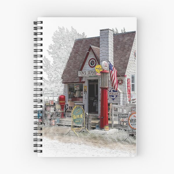Item preview, Old Time Gas Station Digital Art Photo designed and sold by Shelly Gunderson.