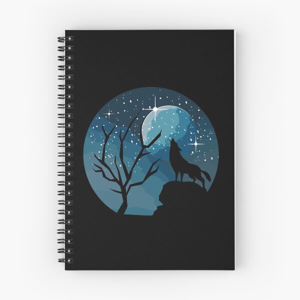 Item preview, Black Wolf Silhouette with Stars and Moon designed and sold by aMortalArtist.