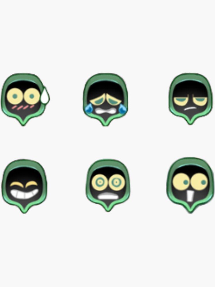 Thumbnail 3 von 3, Sticker, Schatten Emoticons designt und verkauft von mckinelycrunk.