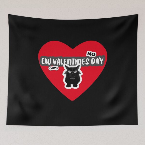 Item preview, Ew Valentines Day Funny With Angry Cat With Funny Saying Anti-Valentines Day Quote,  designed and sold by arteesy.