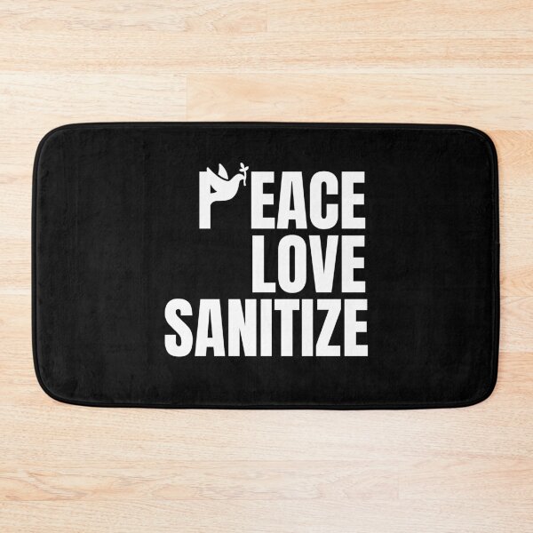 Item preview, peace love sanitize , funny hand sanitizer quotes , funny sanitizer quotes , funny sanitizer quotes designed and sold by artisserv.