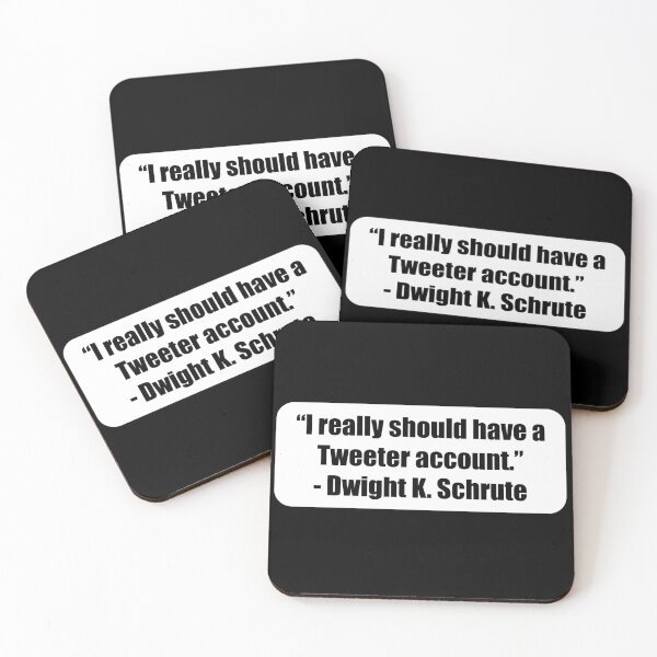 Aperçu de l'œuvre "Je devrais vraiment avoir un compte Tweeter." -Dwight K. Schrute créée et vendue par MidnightInk Designs.
