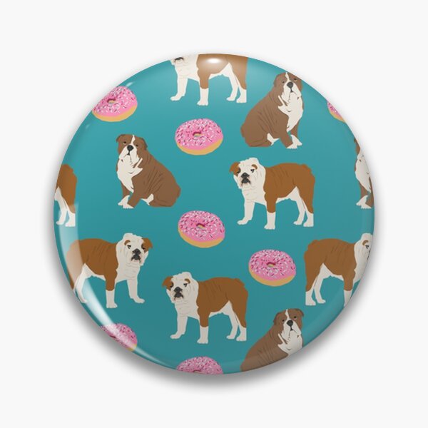 Item preview, English Bulldog dog funny picture dogs pets pop Bulldogs art donuts donas designed and sold by Coolstuff4you71.