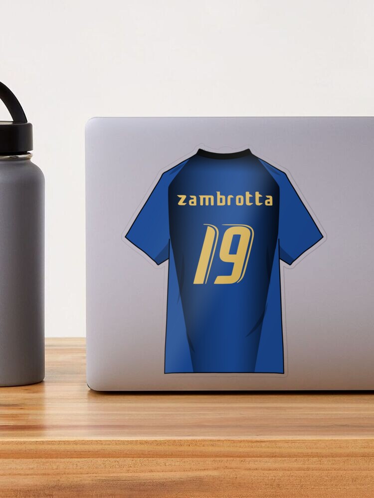 Zambrotta Italy World Cup 2006 Jersey Sticker for Sale by