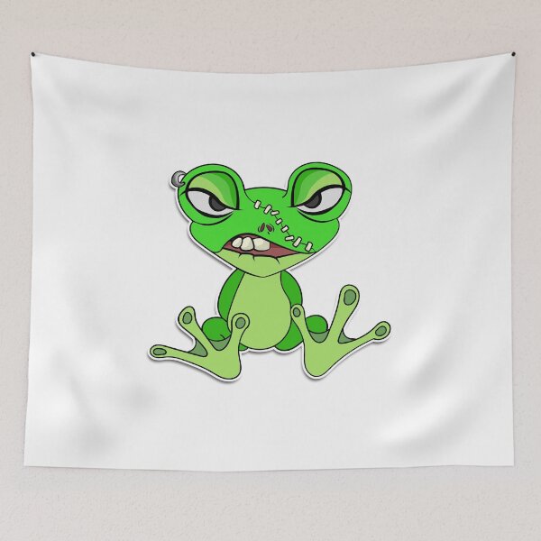 Item preview, Mean fighting frog kawaii designed and sold by creativedane.
