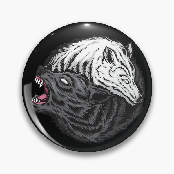 Item preview, Ying and Yang White and Black Wolf designed and sold by aMortalArtist.