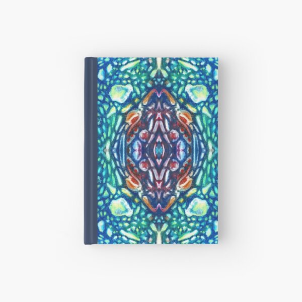 Folk art mosaic tile Hardcover Journal