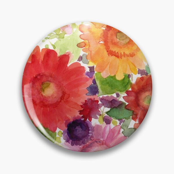 Artikelvorschau, Gerbera Daisy Aquarell entworfen und verkauft von Sue Zipkin.