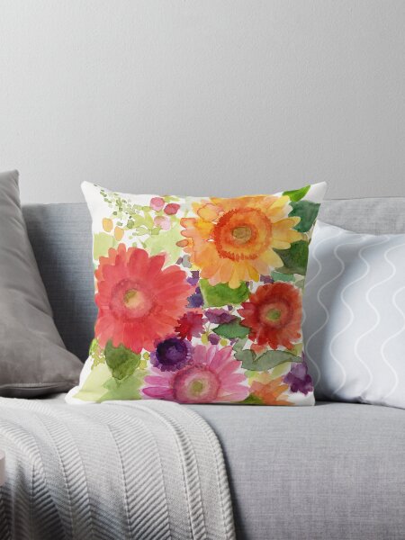 Item preview, Gerbera Daisy watercolor  designed and sold by Sue Zipkin.