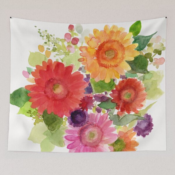 Item preview, Gerbera Daisy watercolor  designed and sold by Sue Zipkin.
