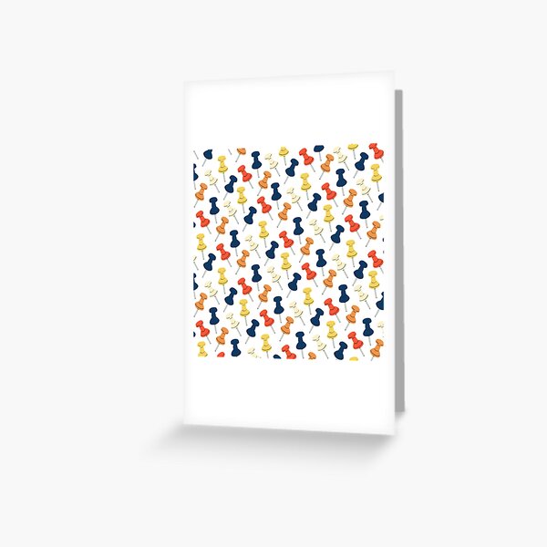 Teacher Flair Pen Pattern with White Background Greeting Card for