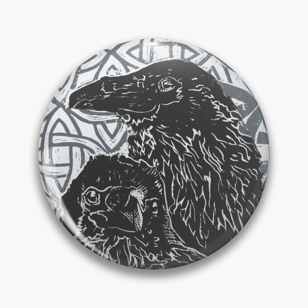Item preview, Huginn and Muninn ( Odin's ravens, thought and mind ) designed and sold by ChloeBirnie.