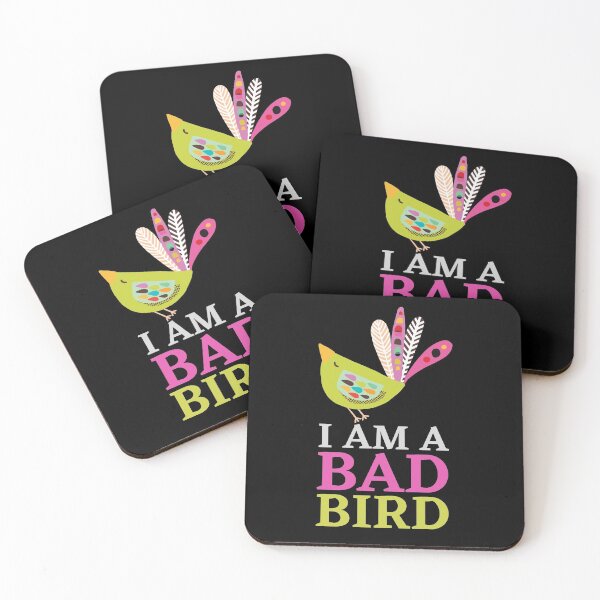 Item preview, I Am A Bad Bird green-pink designed and sold by Schallerer.