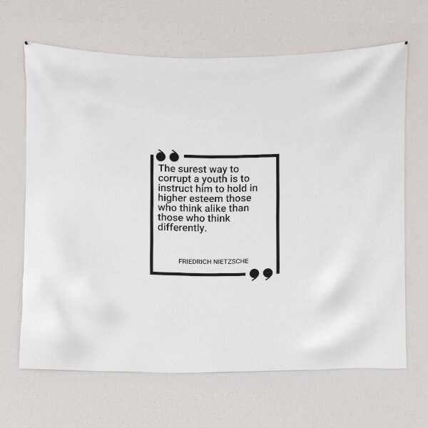 Item preview, Friedrich Nietzsche - The surest way to corrupt a youth is to instruct him to hold in higher esteem those who think alike than those who think differently. designed and sold by SocraticQuotes.