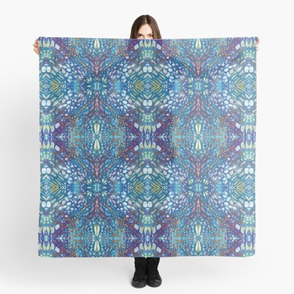 Folk art meditation tile Scarf