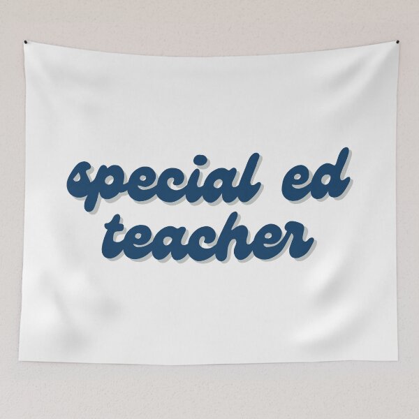 Item preview, Special Ed Teacher sticker in blue  designed and sold by WildeandCo.