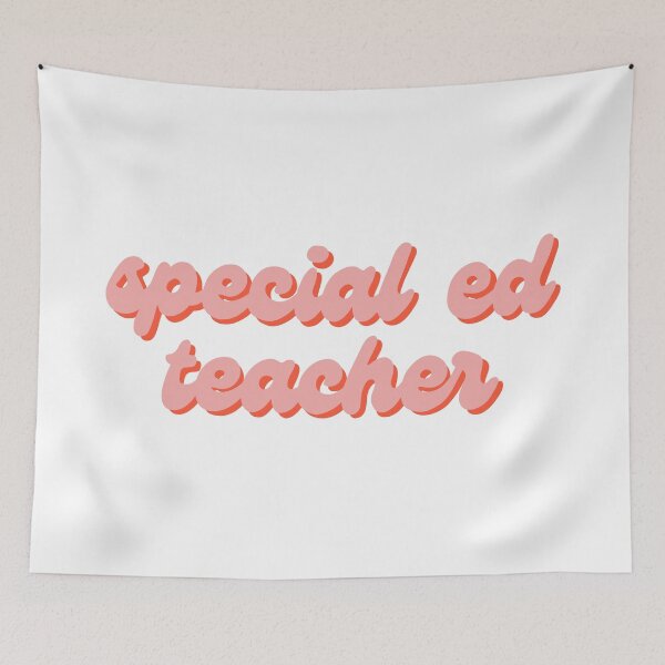 Item preview, Special Ed Teacher sticker in pink designed and sold by WildeandCo.