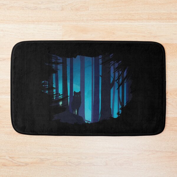 Item preview, Black Wolf Silhouette In The Forest designed and sold by aMortalArtist.
