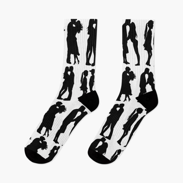 Item preview, kissing,black and white designed and sold by Mydogheart4you.