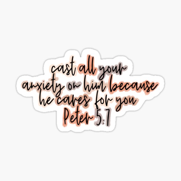 1 Peter 5:7 Cast All Your Anxiety on Him Bible Verse SVG with -   Portugal