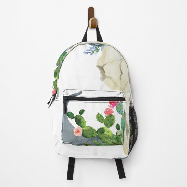 Item preview, Bull skull with cacti crown - hand painted watercolor designed and sold by SouthPrints.