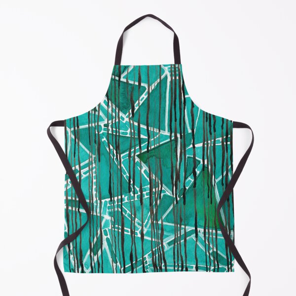 Item preview, Abstract emerald green triangles and stripes designed and sold by robertaaiello.