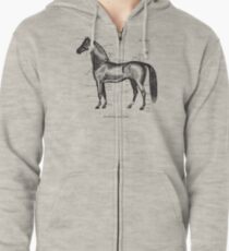 Dein Pferd identifizieren Hoodie mit Reißverschluss