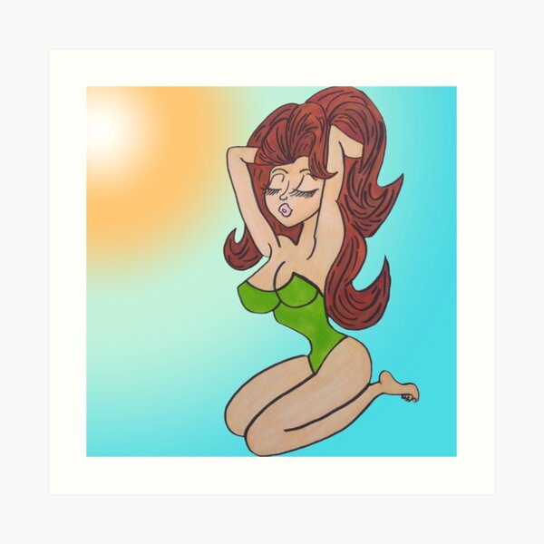 beach babe Art Print