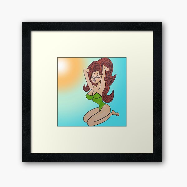 beach babe Framed Art Print