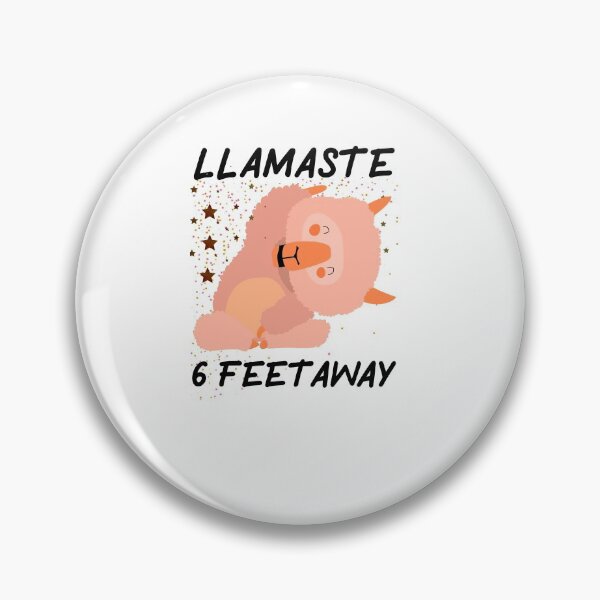 Item preview, Llamaste 6 feet away Social distance Funny Yoga Llama Alpaka Namaste designed and sold by arteesy.