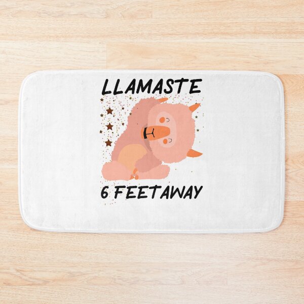 Item preview, Llamaste 6 feet away Social distance Funny Yoga Llama Alpaka Namaste designed and sold by arteesy.