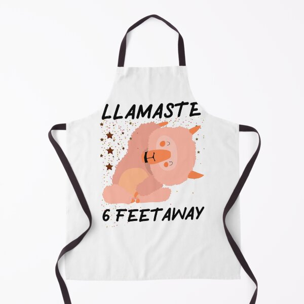 Item preview, Llamaste 6 feet away Social distance Funny Yoga Llama Alpaka Namaste designed and sold by arteesy.